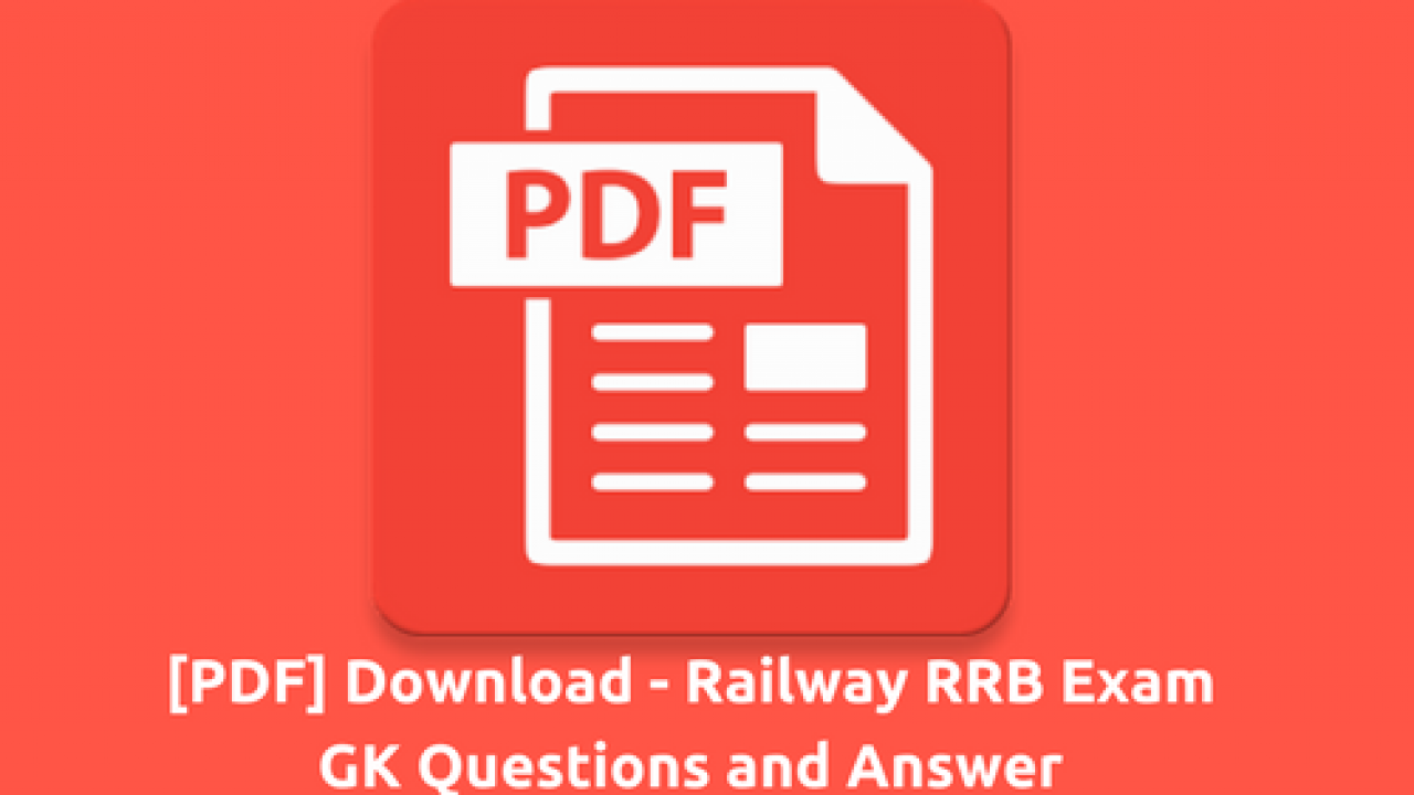 PDF] Download- Railway RRB Exam GK 